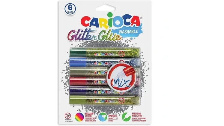 Κόλλα Glitter Carioca 6x10.5ml