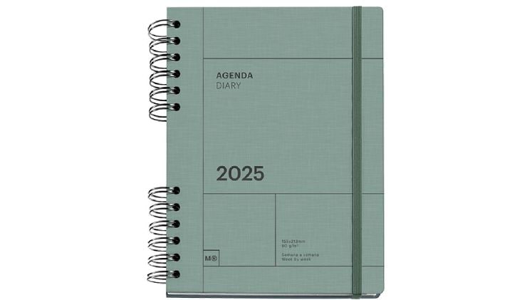 Ημερολόγιο Εβδομαδιαίο 2025 Miquelrius 12M Σπιράλ Πράσινο