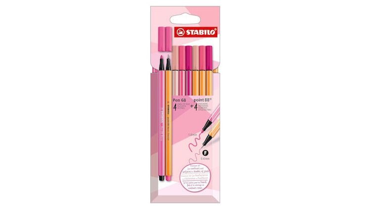 Μαρκαδόροι Stabilo 88/68 Shades Of Pink (8 Τεμάχια)