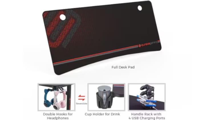 Σετ Eureka Ergonomic Καρέκλα ERK-GC06-R & Γραφείο Gaming ERK-GIP-P47B-V1