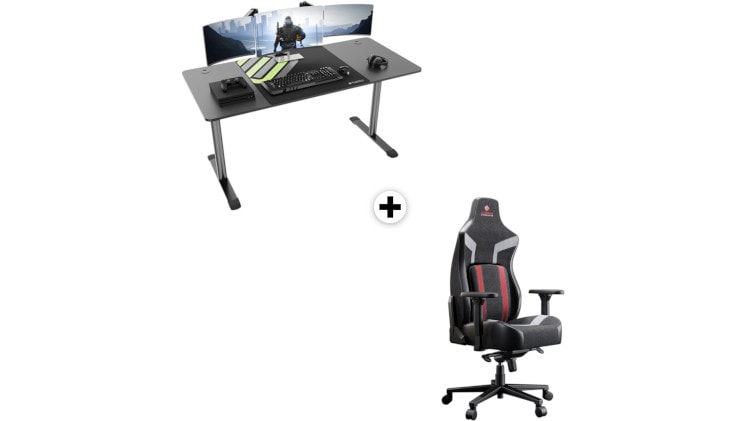 Σετ Γραφείο Gaming και Καρέκλα Gaming Eureka Ergonomic
