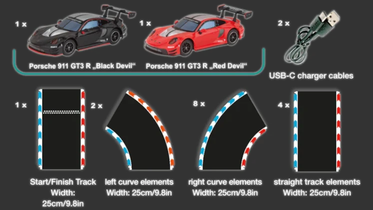 Carrera Hybrid Set: Devil Drivers 1:50 Porsche 911 GT3 R