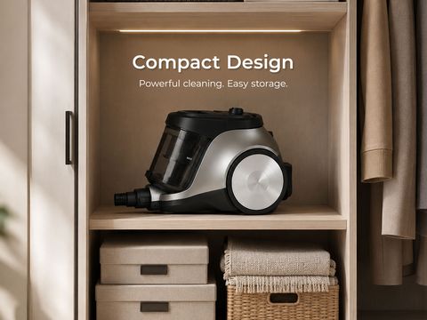 Compact σχεδιασμός για εύκολη αποθήκευση