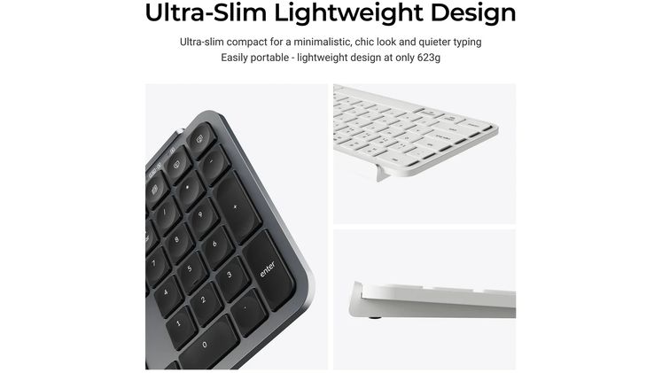 Ultra-slim εργονομικός σχεδιασμός με κοίλα πλήκτρα ακριβείας
