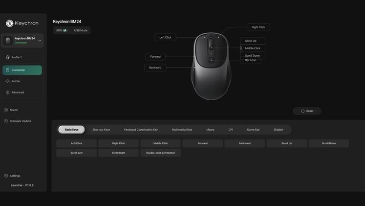 Πλήρης εξατομίκευση μέσω του web-based Keychron Launcher