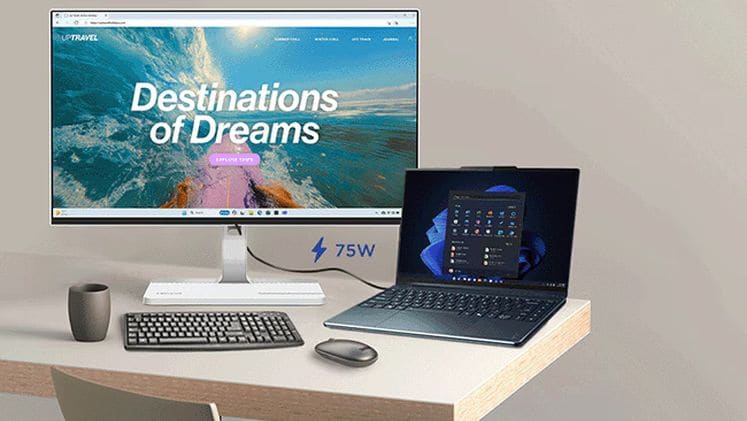 Ενιαία συνδεσιμότητα USB-C για απόλυτη τάξη στο γραφείο