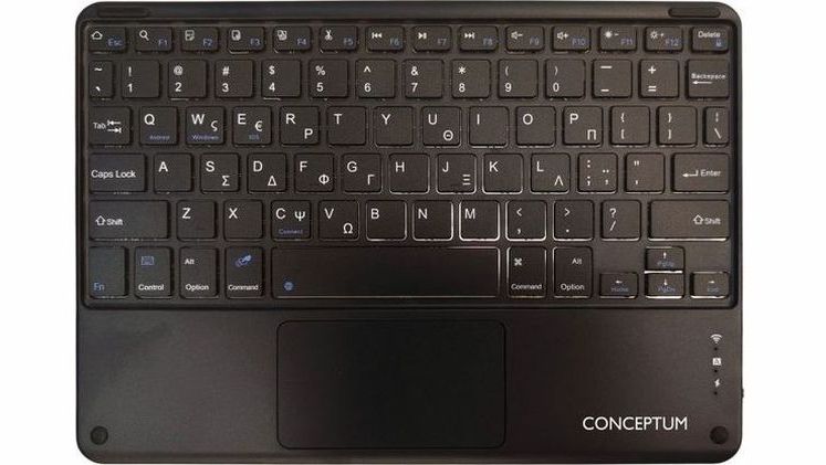 Ασύρματο πληκτρολόγιο Conceptum BTOUCH-301GR με ενσωματωμένο touchpad