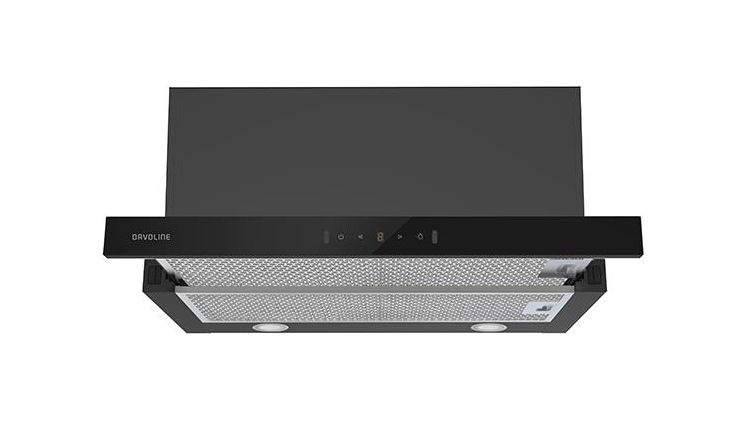 Απορροφητήρας Davoline Supreme Black Glass με Wave Control και υψηλή απορρόφηση
