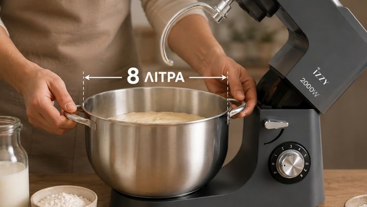 XL ανοξείδωτο μπολ 8L