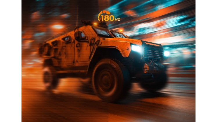Υψηλός ρυθμός ανανέωσης 180Hz για ομαλή κίνηση