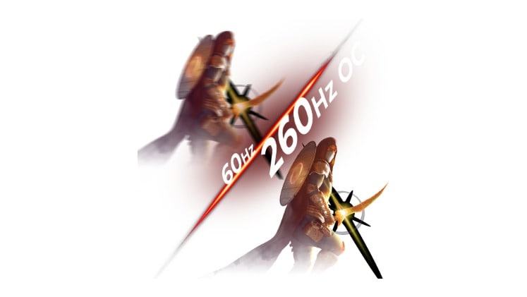 Υψηλός ρυθμός ανανέωσης 240Hz για ομαλή κίνηση