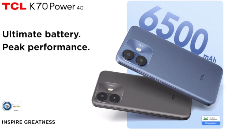 Smartphone TCL K70 Power με οθόνη 120Hz και μπαταρία 6500mAh