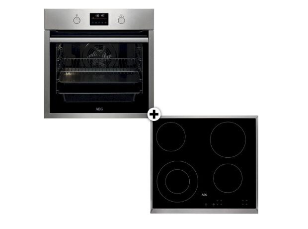 AEG HK624010XB & BPS351161M Eντοιχιζόμενο Σετ Φούρνος και Εστία 72 Lt Inox