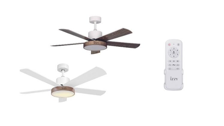 IZZY IZ-9032 Ανεμιστήρας Οροφής  65W 132cm με Φως και Τηλεχειριστήριο