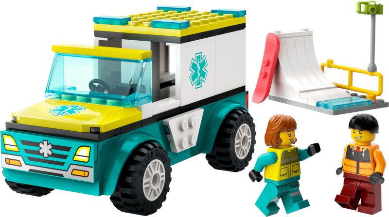 LEGO® City Emergency Ambulance and Snowboarder (60403)
