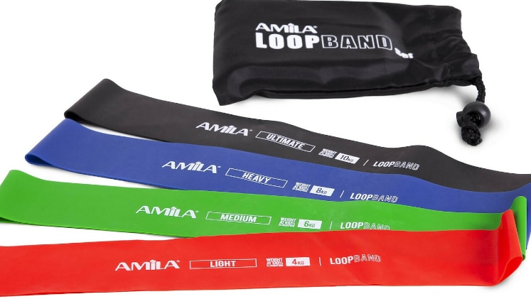 Σετ Λάστιχα Γυμναστικής Amila Small Loop 4τμχ