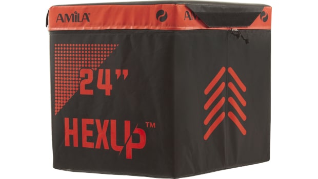 Πλειομετρικό Εξάγωνο Κουτί Amila HEXUP™ 60 cm - Κόκκινο/ Μαύρο
