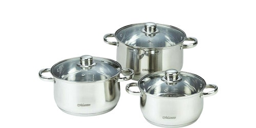 Σετ Μαγειρικά Σκεύη MAESTRO MR-2020-6M Inox - 3 τμχ 
