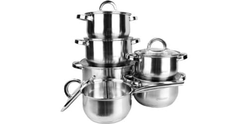 Σετ Μαγειρικά Σκεύη MAESTRO MR-2120- Inox - 6 τμχ 
