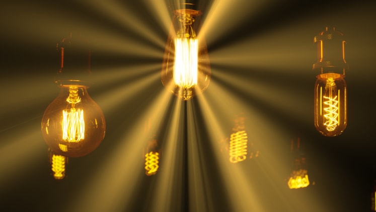 lamp with light