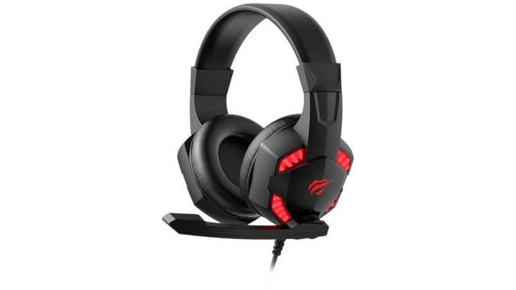 Havit H2032d Gaming Ενσύρματα Ακουστικά 3.5mm/USB Μαύρα/Κόκκινα