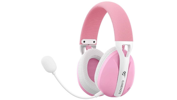 Havit Fuxi-H1 Gaming Ασύρματα/Ενσύρματα Ακουστικά 2.4 GHz/Bluetooth/USB Type-C Ροζ