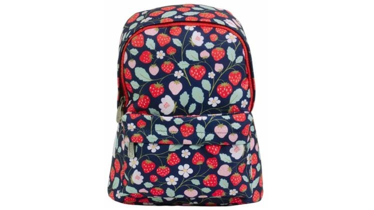 Τσάντα Πλάτης Α Little Lovely Company Strawberries 2 Θηκών Μπλε