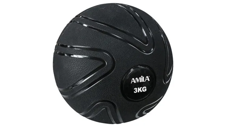Μπάλα Medicine Amila Slam Ball 90803 PVC 3kg - Μαύρο 