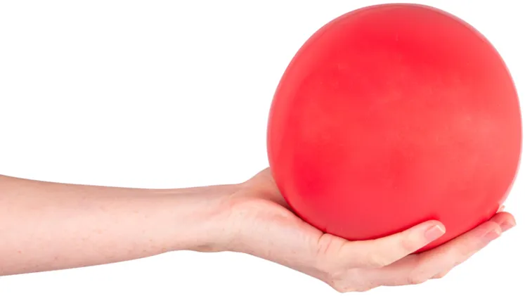 Μπάλα Γυμναστικής Insportline Κατάλληλη για Yoga, 3kg - Kόκκινο
