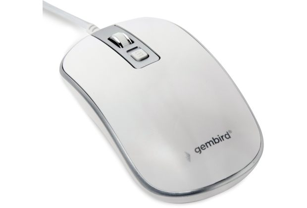 Gembird 4B-06 Ενσύρματο Standard Ποντίκι Λευκό