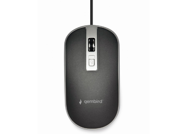Gembird MUS-4B-06-BS Ενσύρματο Ποντίκι Μαύρο