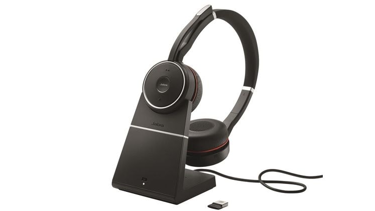 Ασύρματα Ακουστικά Κεφαλής Jabra Evolve 75 SE UC Stereo με Σταθμό Φόρτισης - Μαύρα