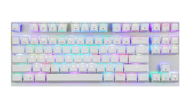 Motospeed K82 Gaming Μηχανικό Ενσύρματο Πληκτρολόγιο RGB Λευκό (US)