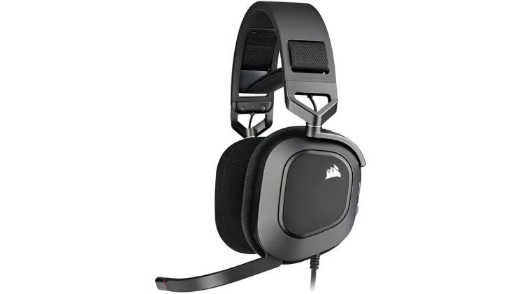 Corsair HS80 Gaming Ενσύρματα Ακουστικά RGB - Carbon