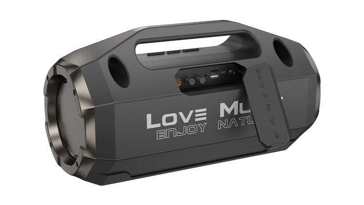 Party Speaker Hoco HA3 Drum 2x10W με Ενσύρματο Μικρόφωνο - Μαύρο