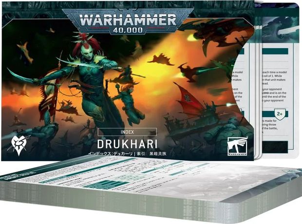 Index Cards: Drukhari Warhammer 40k GAMES WORKSHOP