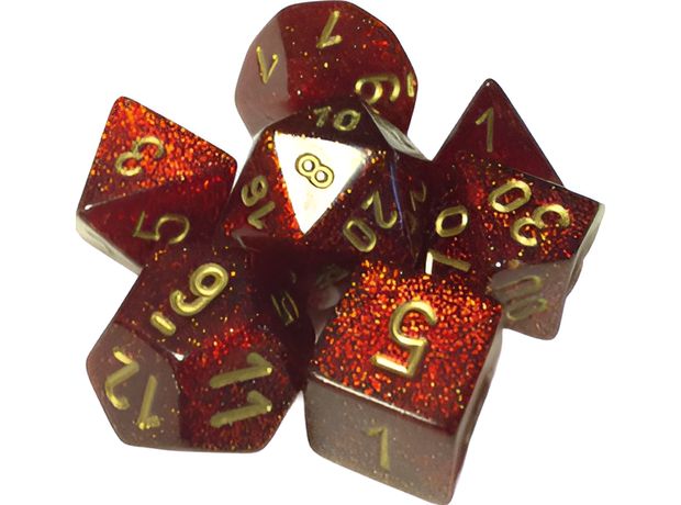 Chessex Glitter - Ruby/Gold CHESSEX