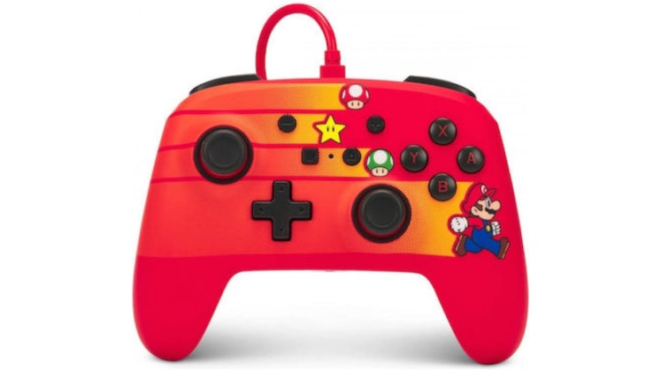 PowerA Enhanced Wired Ενσύρματο Gamepad για Switch Zelda Sword Attack - Πολύχρωμο