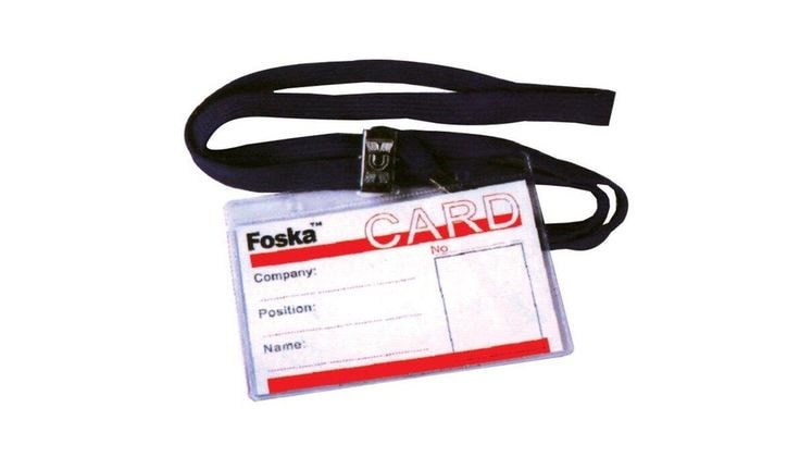 Καρτελάκια Ονόματος Next Οριζόντια με Μαύρο Κορδόνι (50 Τεμάχια)