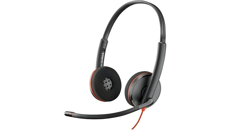 Ακουστικά Κεφαλής Poly Blackwire 3220 80S02AA - Μαύρα