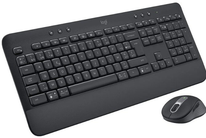 Logitech MK650 Σετ Ασύρματο Ποντίκι & Πληκτρλόγιο Graphite  (ES/US)