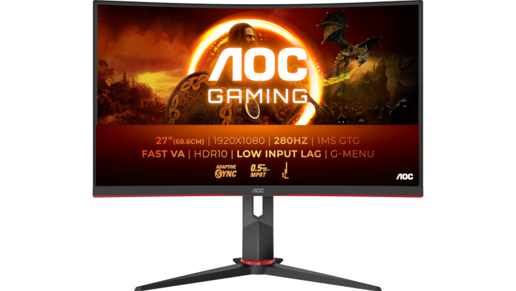 AOC Agon C27G2Z3/BK 27" FHD VA Curved 240Hz (280Hz OC) 1ms