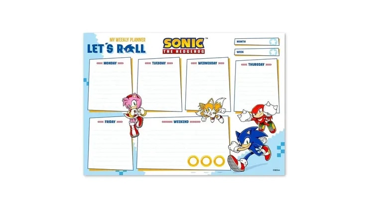 Εβδομαδιαίο Πλάνο Μπλοκ A4 Sonic the Hedgehog 21x29cm