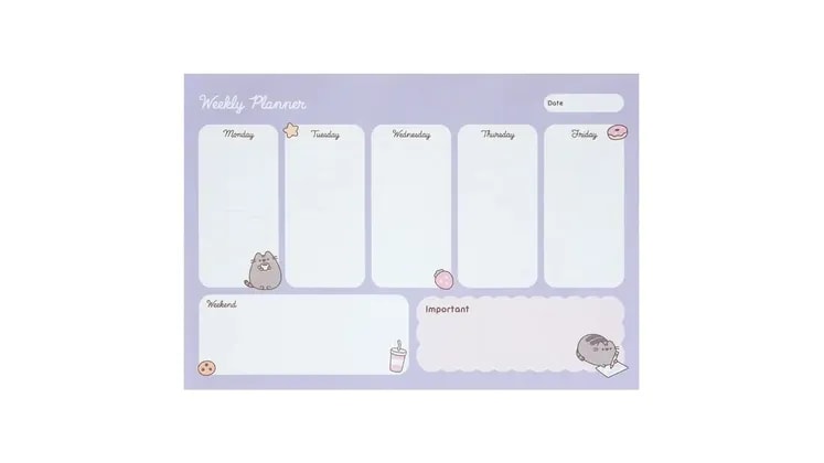 Εβδομαδιαίο Πλάνο Μπλοκ με 54 Φύλλα A4 Pusheen Moments 21x29cm