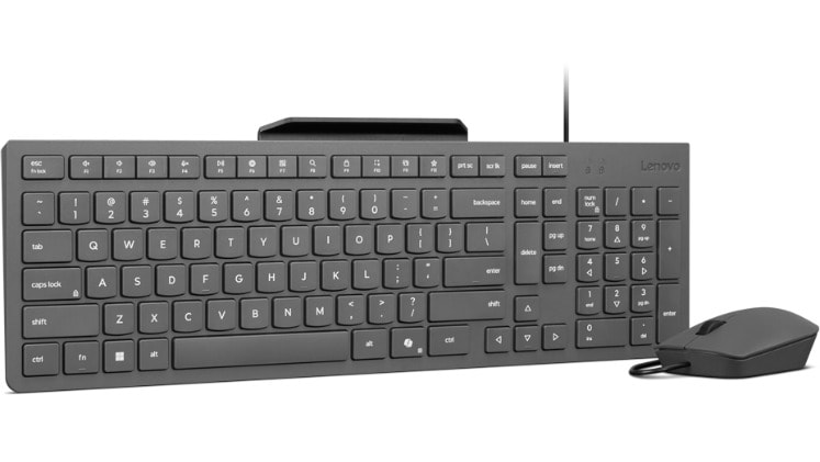 Ενσύρματο σετ Lenovo 310 με αθόρυβα πλήκτρα και βάση τηλεφώνου