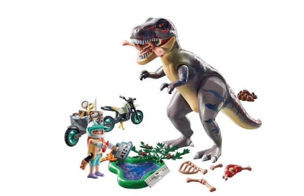PLAYMOBIL® Dino Rise T-Rex και εξερευνητής με μοτοσικλέτα (71524)