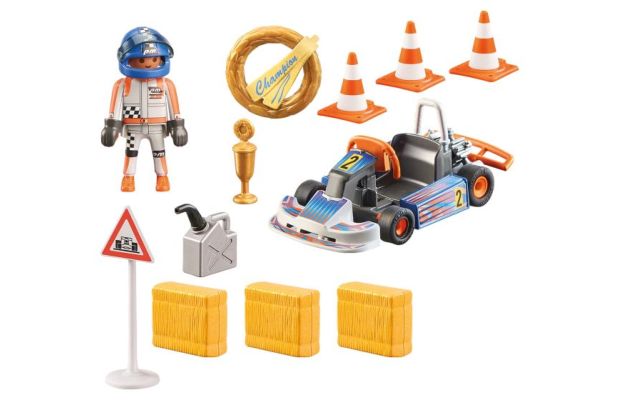 PLAYMOBIL® Sports & Action Gift Set Αγώνας Go kart (71187)