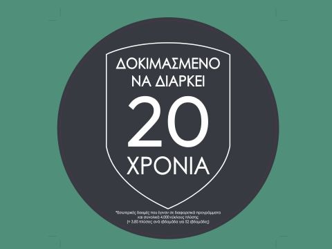 Δοκιμασμένο να αντέχει 20 χρόνια