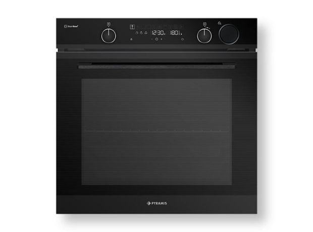 PYRAMIS PO78104010EBLΜ Εντοιχιζόμενος Φούρνος Άνω Πάγκου 78 Lt - Μαύρο