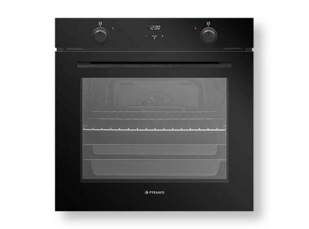 PYRAMIS PO78052009PBL Εντοιχιζόμενος Φούρνος Άνω Πάγκου 78 Lt - Μαύρο
